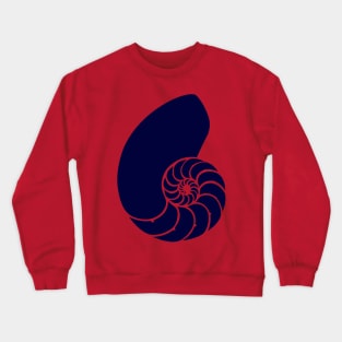 Ammonite Cephalopod Dark Fossil Design Crewneck Sweatshirt